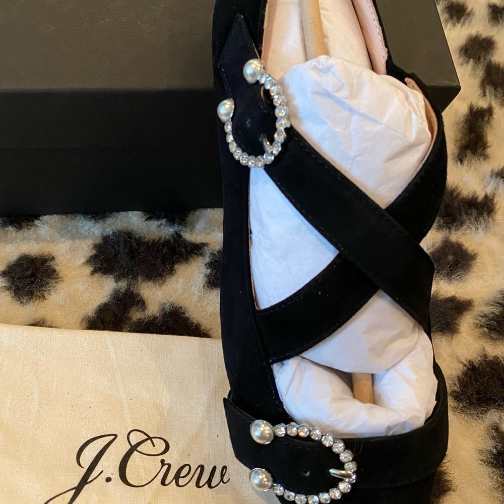 J. Crew Crisscross buckle strap flats in suede - Picture 7 of 9